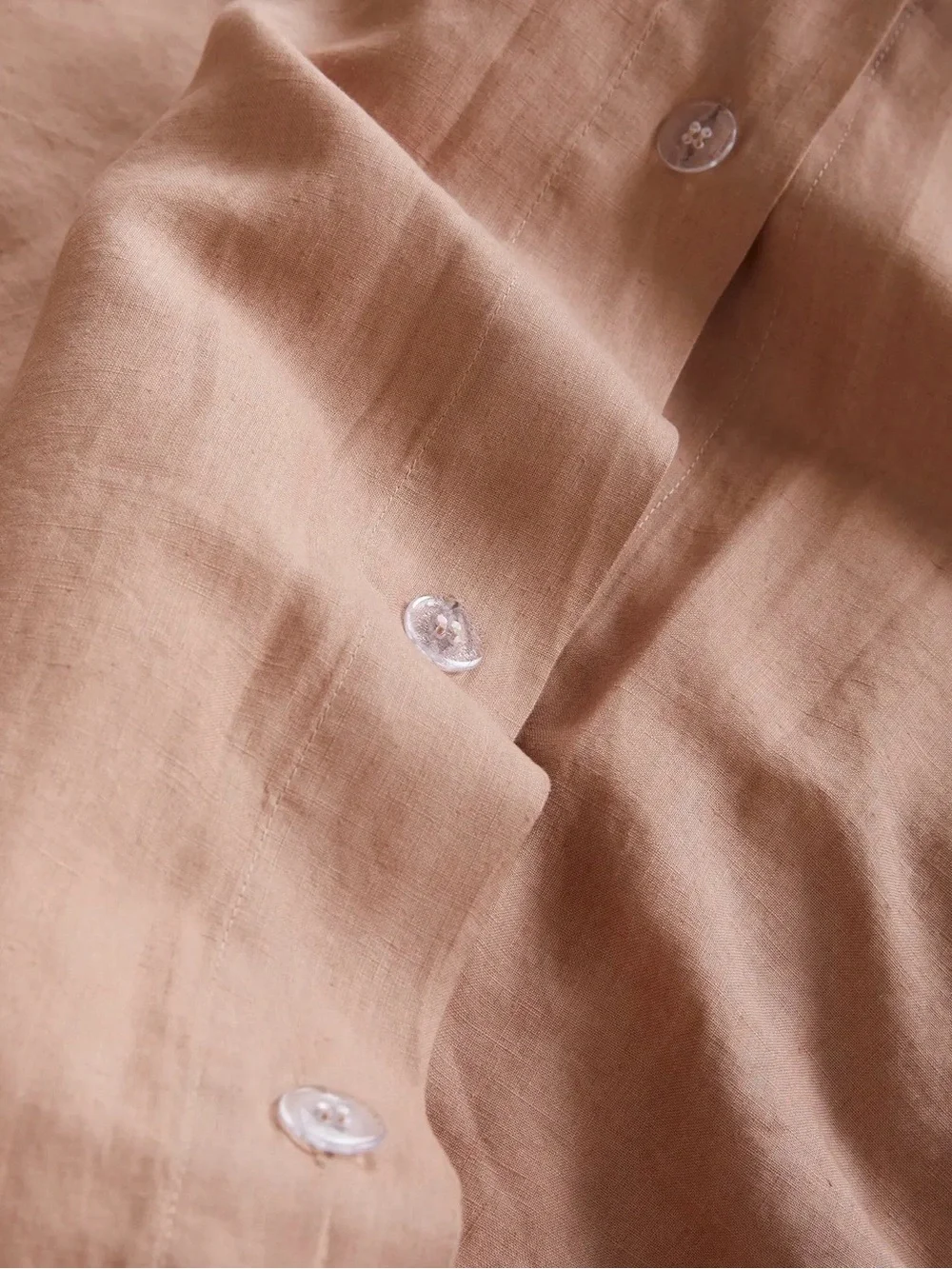 NWOT Quince European Linen 3 Pc Duvet Cover Set, Full/Queen (Desert Sunset)